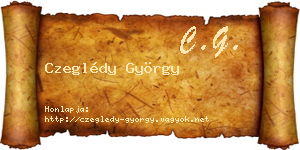 Czeglédy György névjegykártya