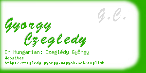 gyorgy czegledy business card