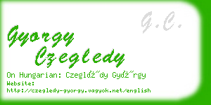 gyorgy czegledy business card
